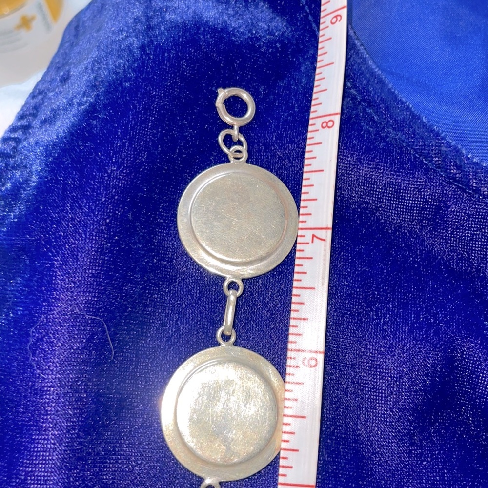 Hand Made, Sterling Silver disc style bracelet